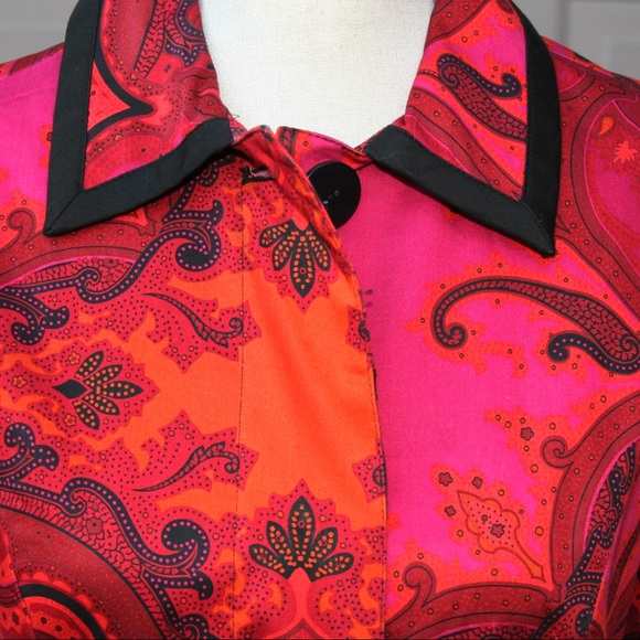 Transitions Dressy Pink Red Black Jacket Small - Picture 4 of 8